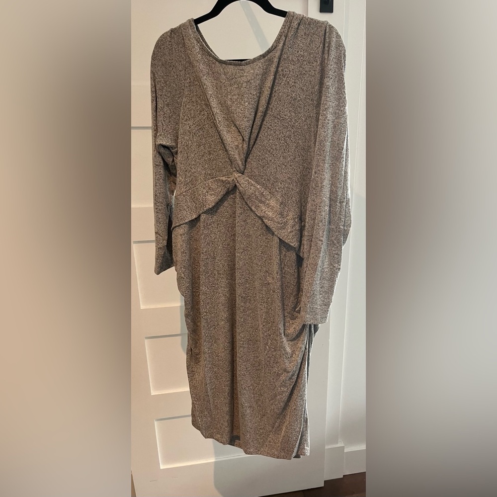 Old Navy Maternity bodycon dress in grey cozy fabric